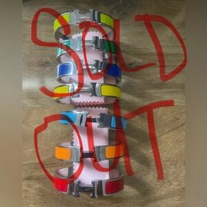 New! Clic H Bracelet Silver Hardware (Multiple Colors)